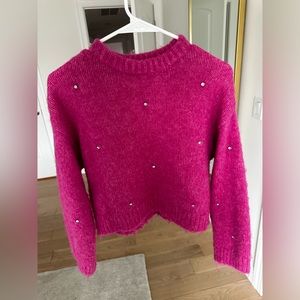 ZARA Long Sleeve Pink Sweater in good condition, Size 11/12